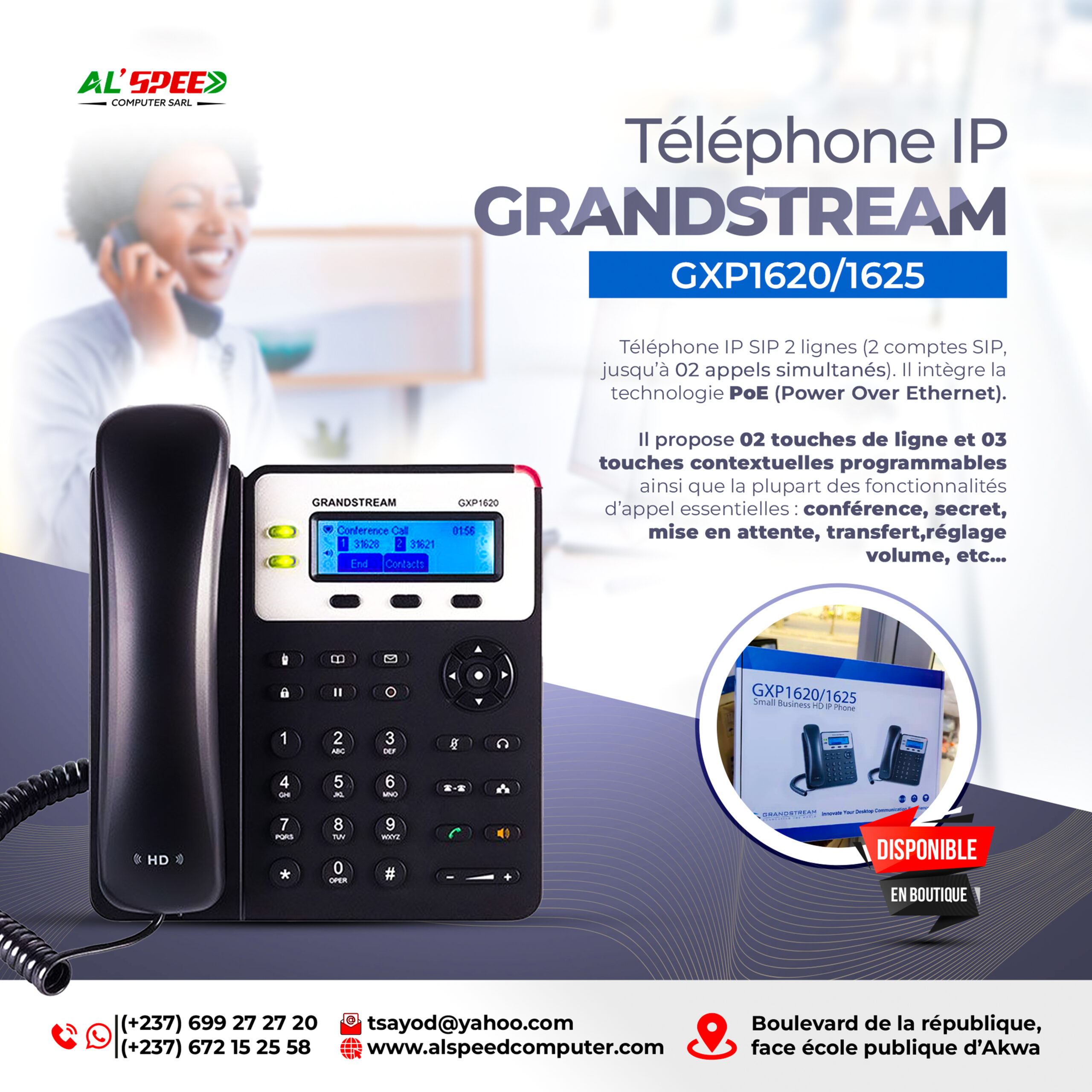 gxp1620 TELEPHONE IP GRAND STREAM GXP 1620/1625