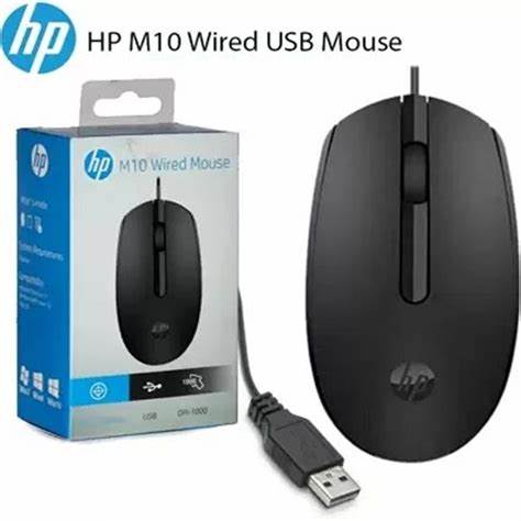 Souris filaire HP M10 – USB, capteur optique 1000 DPI, design ambidextre Bon prix