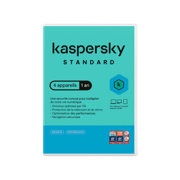 Antivirus Kaspersky Standard – Licence 4 Postes