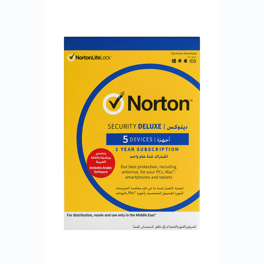 Norton Security Deluxe – Antivirus & Sécurité Complète pour 5 Appareils