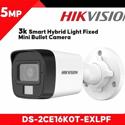Hikvision DS‑2CE16K0T‑EXLPF – Caméra Bullet Smart Hybrid Light (~5 MP, 3K) Full HD