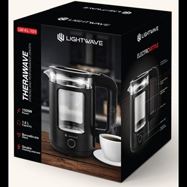 Lightwave Glass Kettle 2L Double Controller